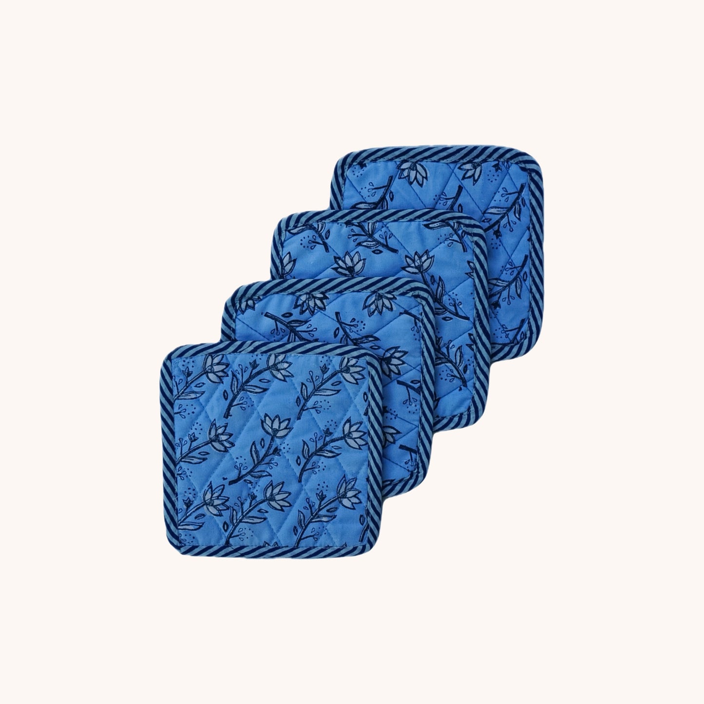 Elle Coasters in Blue // Set of 4