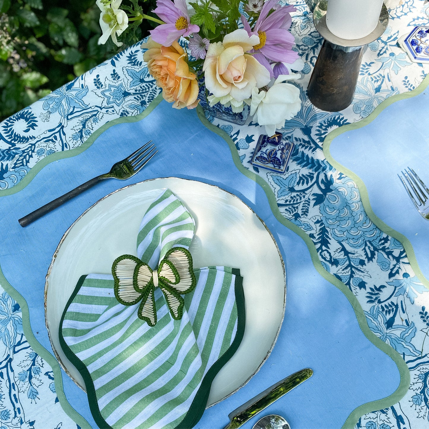 Blue + Green Placemats // Set of 2