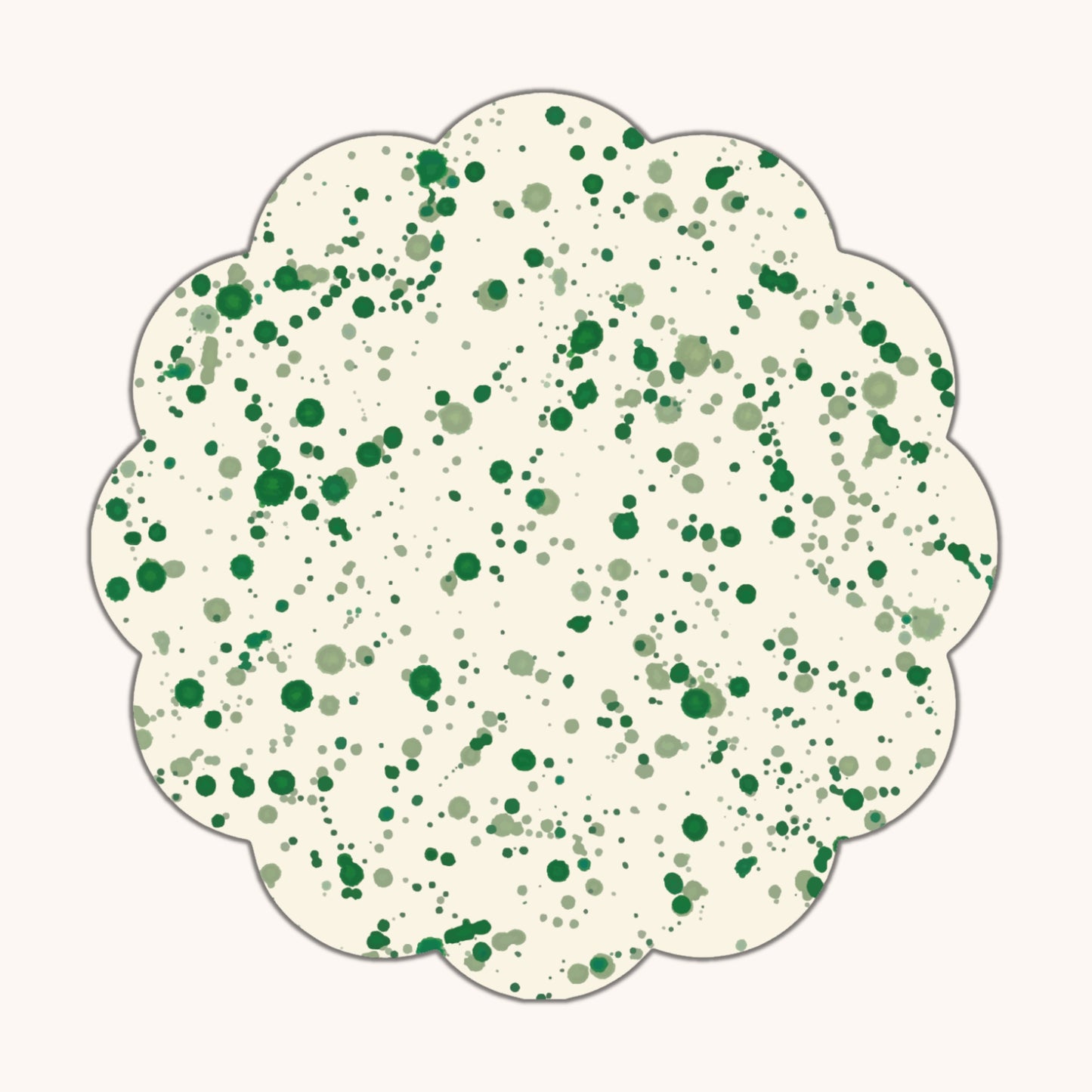 Green Splatter on Cream Placemat