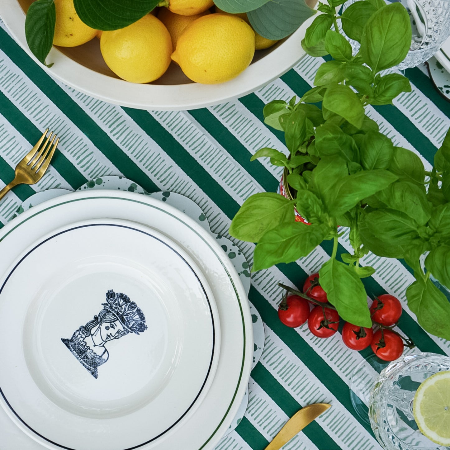 Harper Stripe Tablecloth
