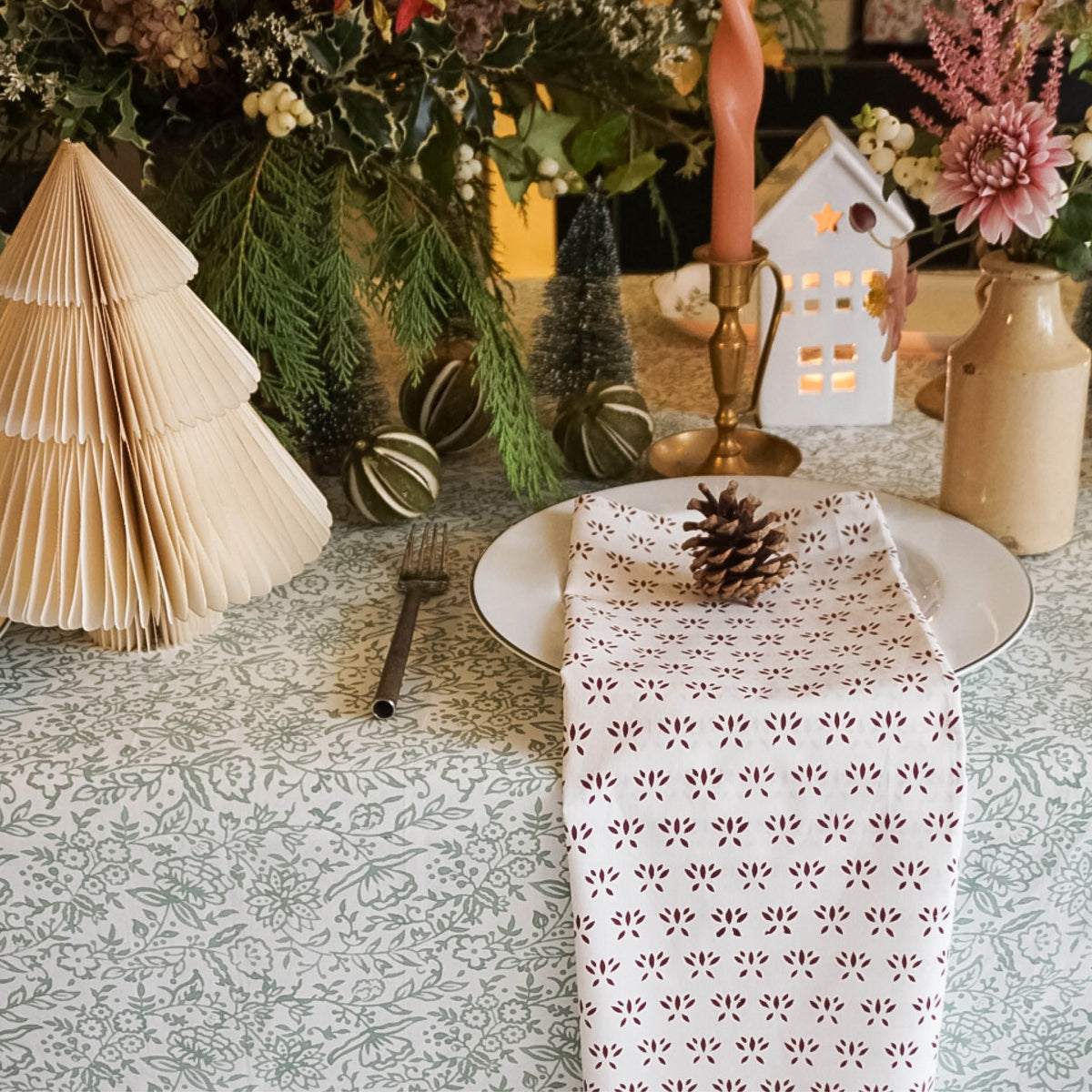 Joy Burgundy Napkins // Set of 4