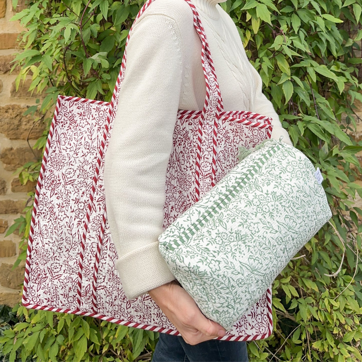 Burgundy Hazel Tote Bag