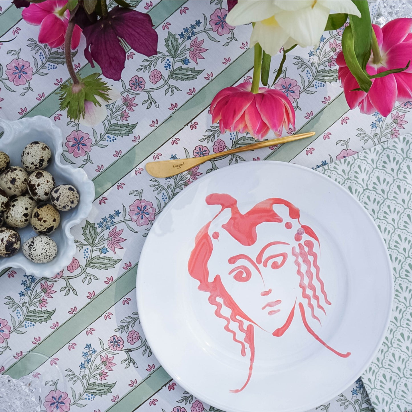 Juliette Tablecloth in Green