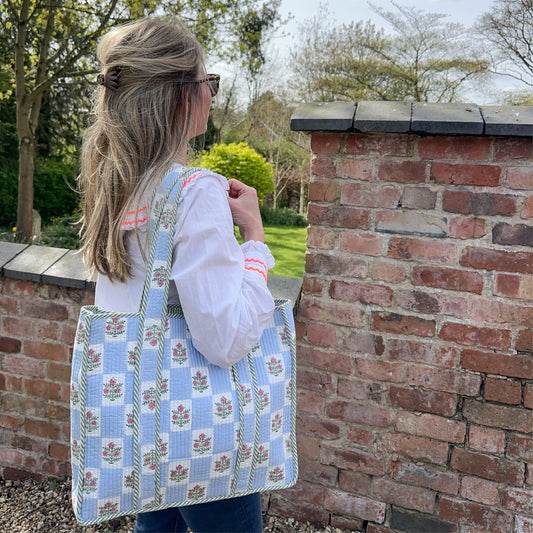 Matilda Blue Tote Bag - Midi