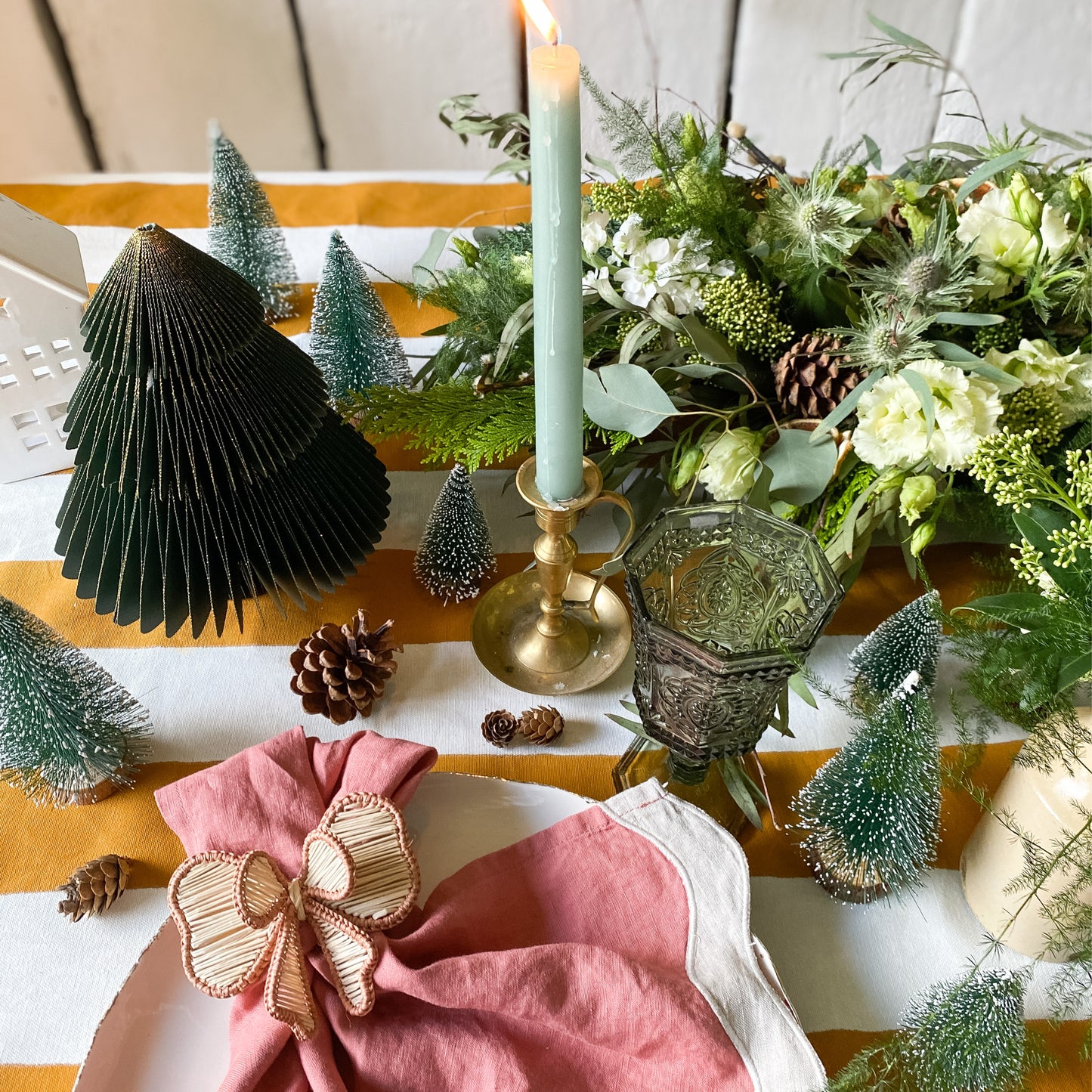 SECONDS // Mustard Stripe Tablecloth