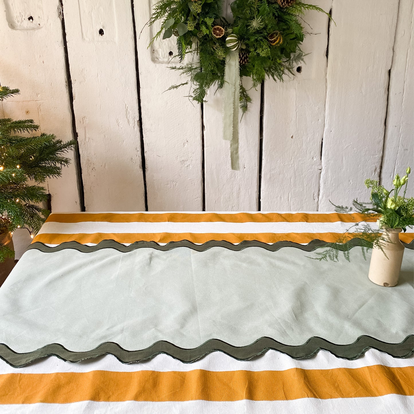 SECONDS // Mustard Stripe Tablecloth