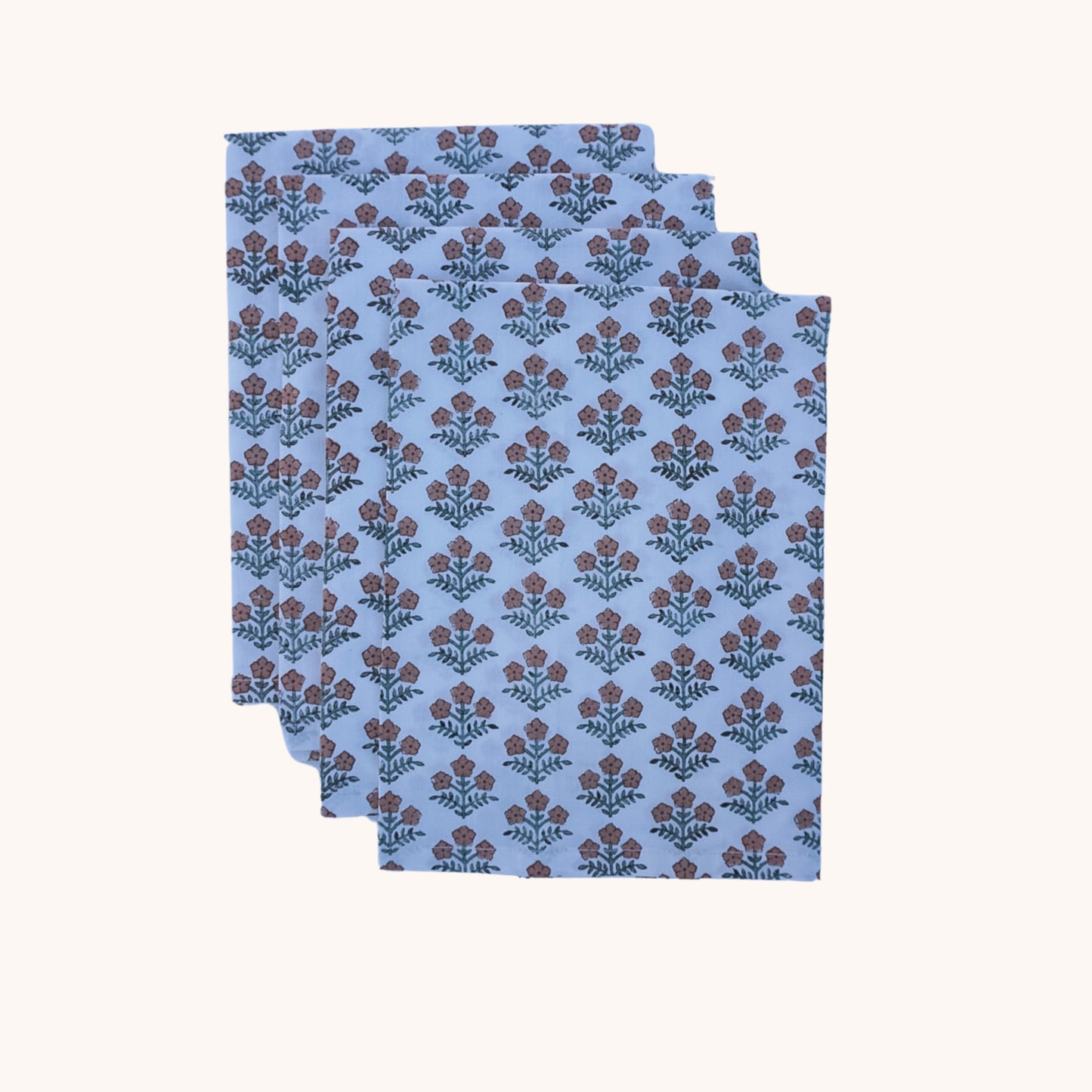 Orange and Green Fleur Napkins