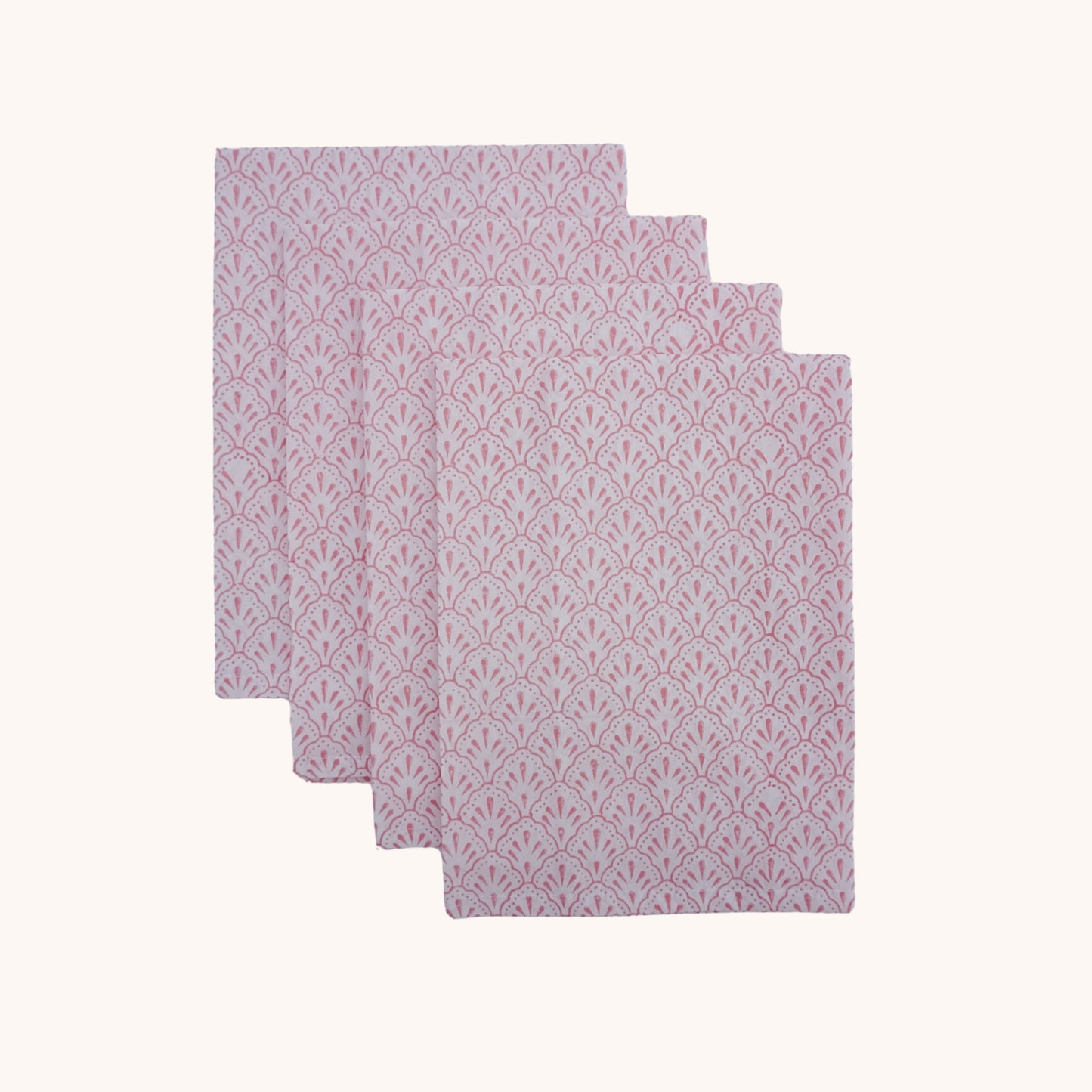 Pink scallop napkins