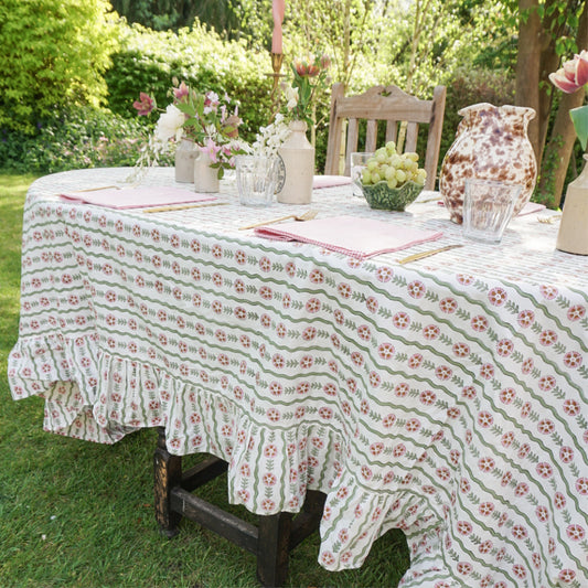 Thea Green Tablecloth