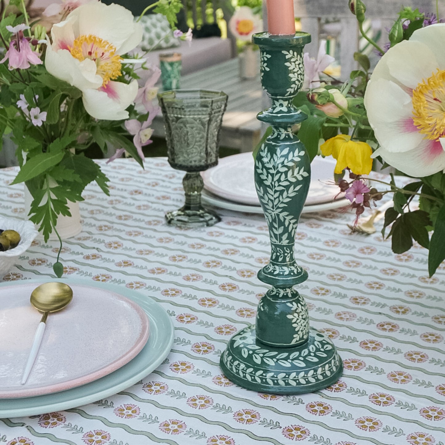 Hand Painted Candlestick