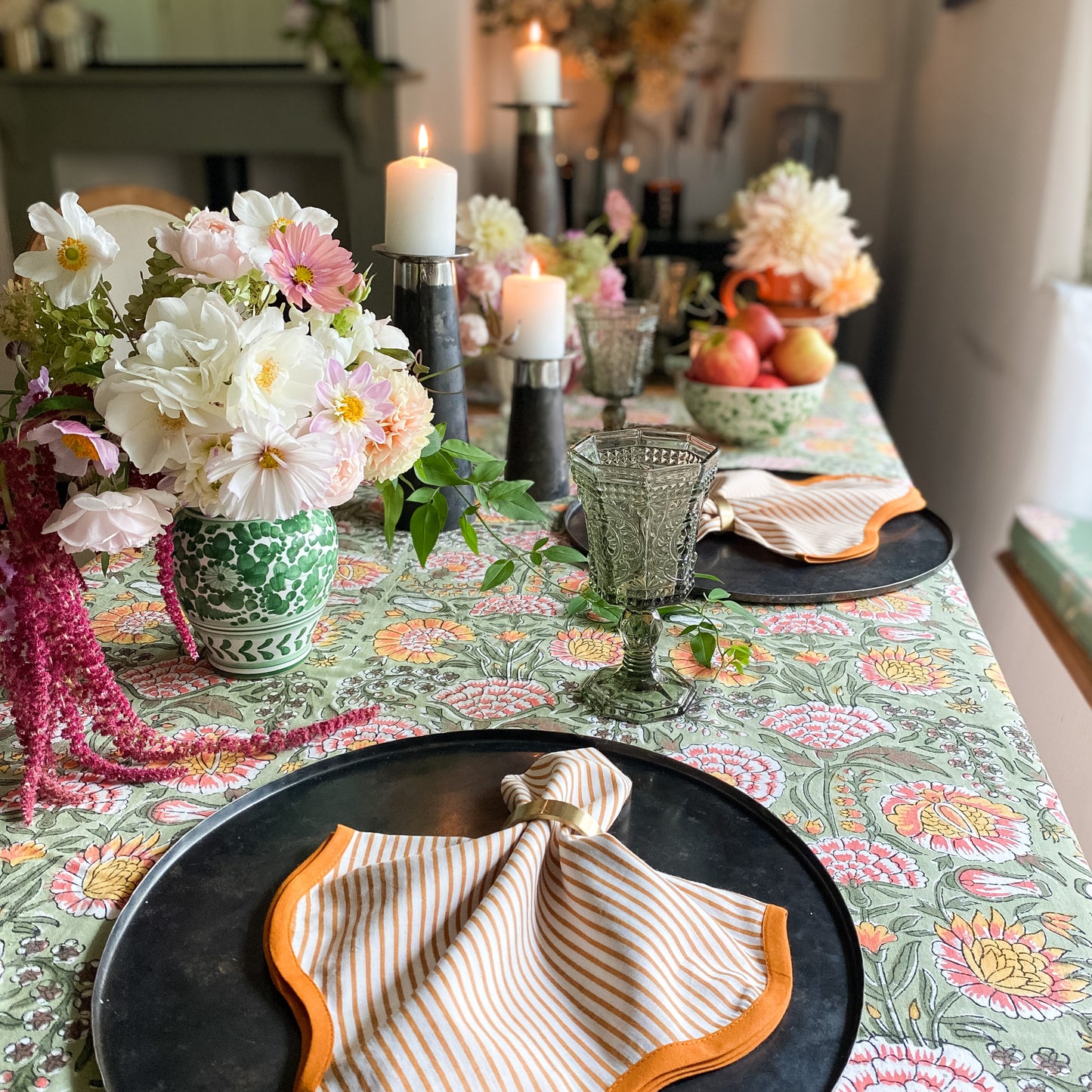 Mustard Stripe Napkins // Set of 4