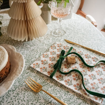 Fleur Napkins in Orange // Set of 4