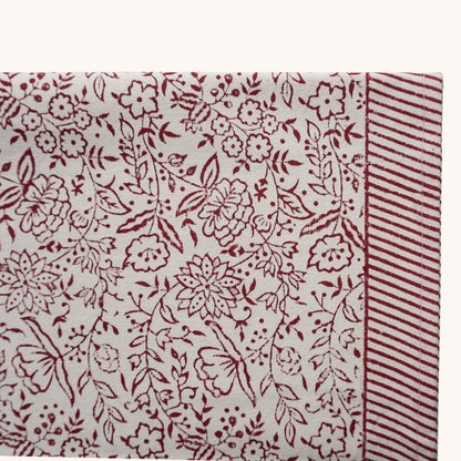 Hazel Table Runner in Burgundy