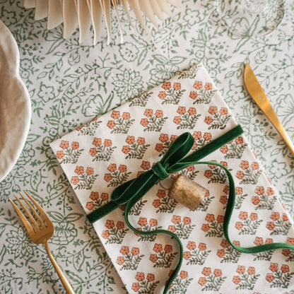 Fleur Napkins in Orange // Set of 4