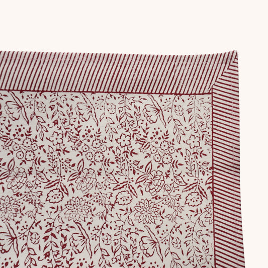 Hazel Table Runner in Burgundy