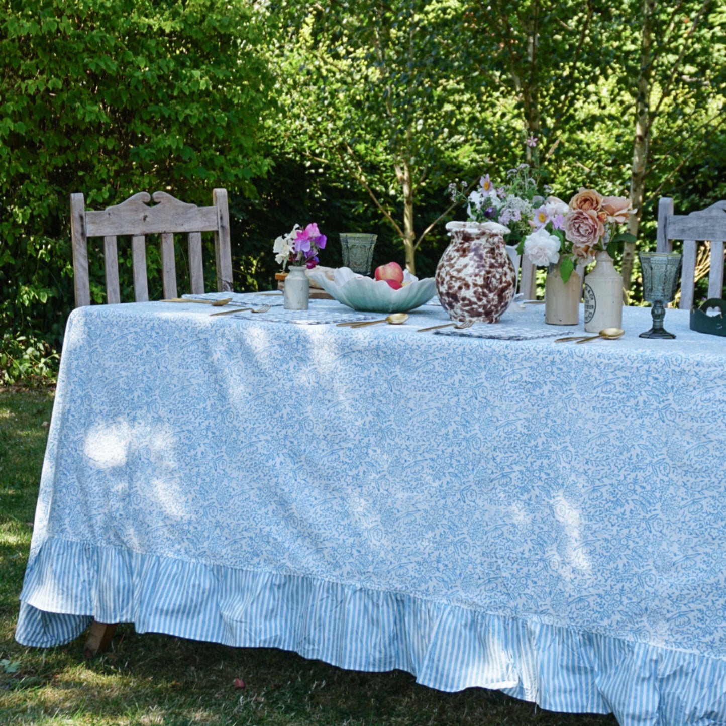 Hazel Blue Tablecloth