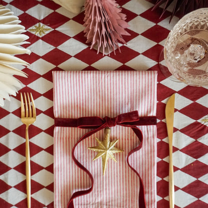 Nell Pink Stripe Napkins // Set of 4