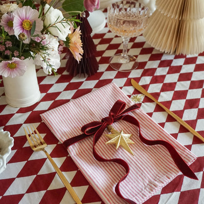Nell Pink Stripe Napkins // Set of 4