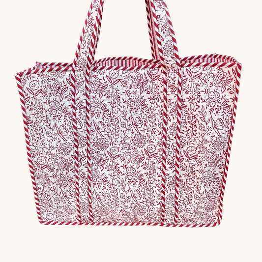 Burgundy Hazel Tote Bag