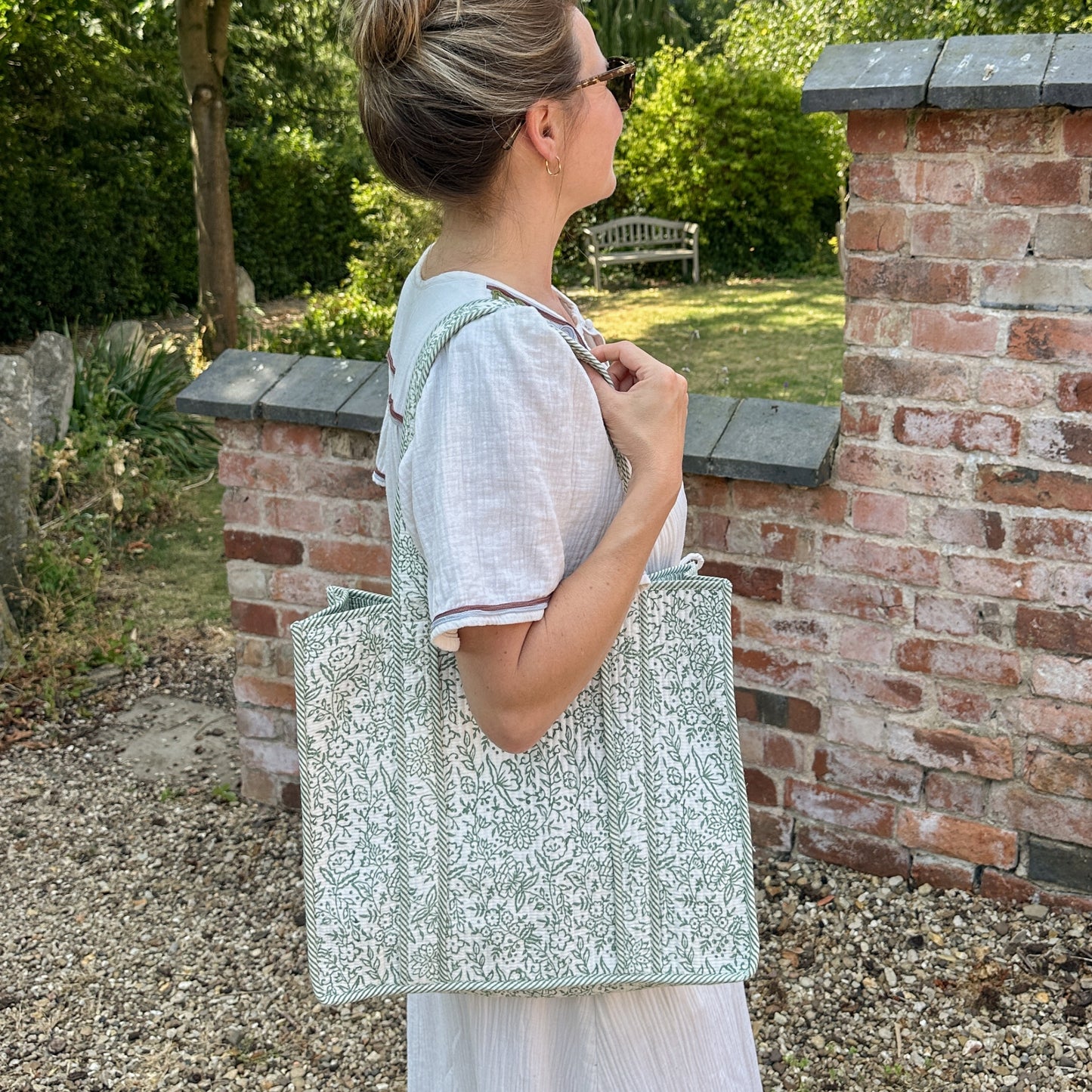 Hazel Green Tote Bag