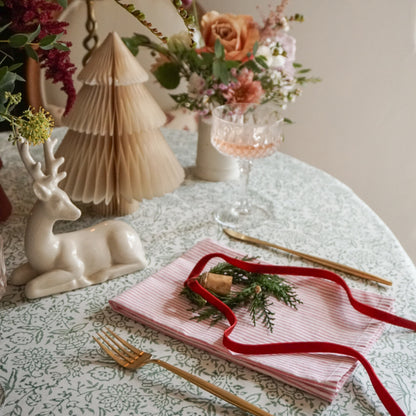 Nell Pink Stripe Napkins // Set of 4