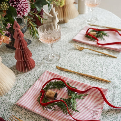 Nell Pink Stripe Napkins // Set of 4