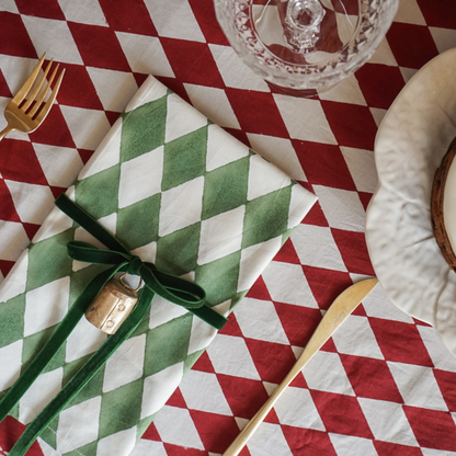 Harlequin Berry Red Tablecloth