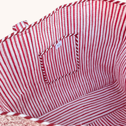 Burgundy Hazel Tote Bag