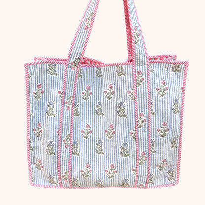 Blue Lila Tote Bag
