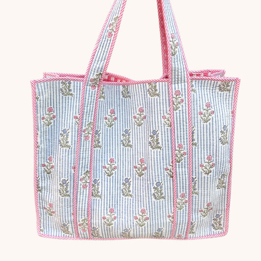 Blue Lila Tote Bag
