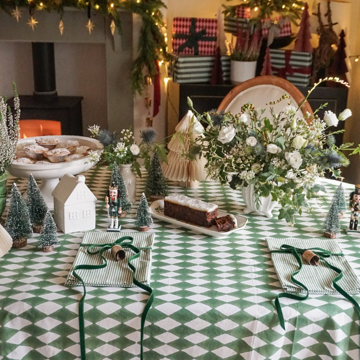 Harlequin Forest Green Tablecloth