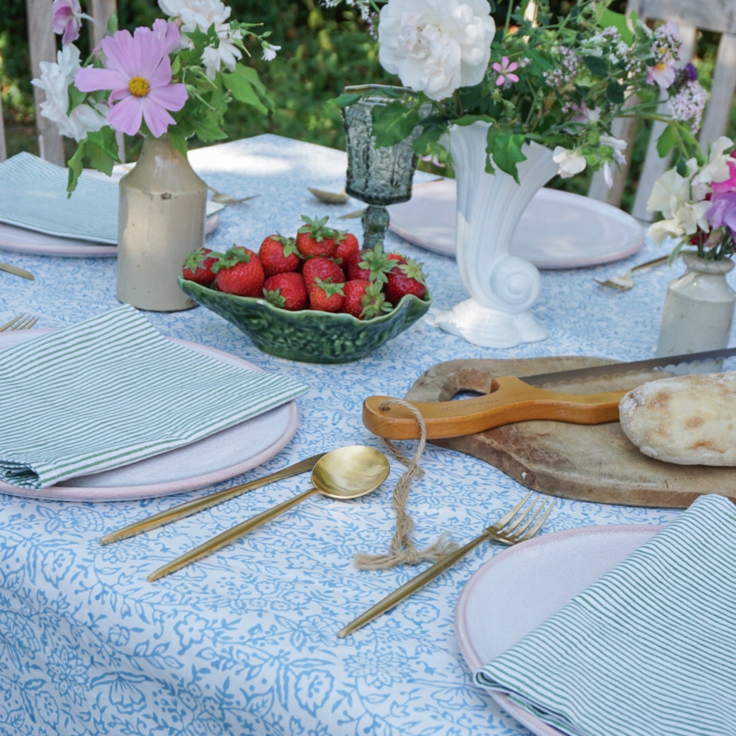 Hazel Blue Tablecloth
