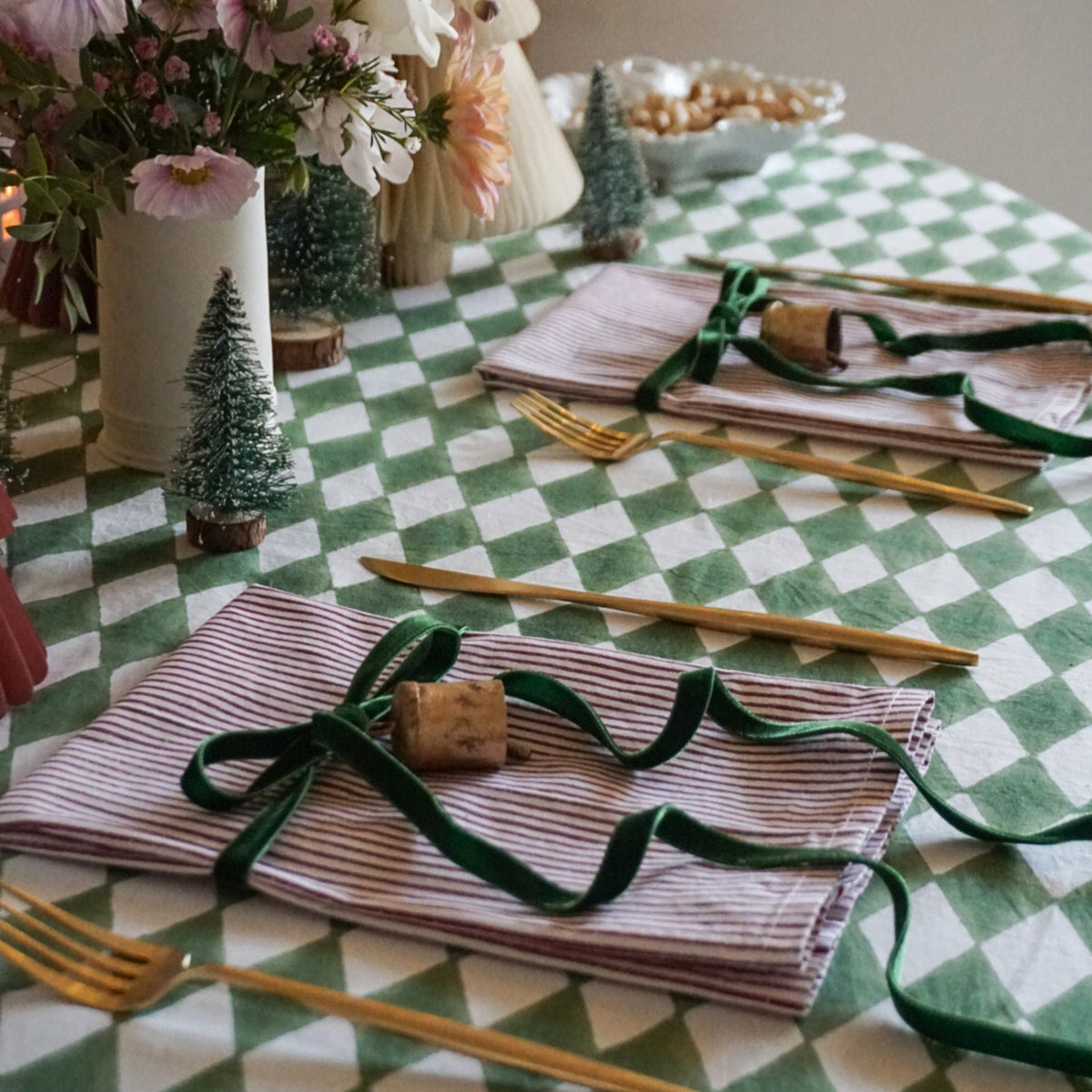 Harlequin Forest Green Tablecloth