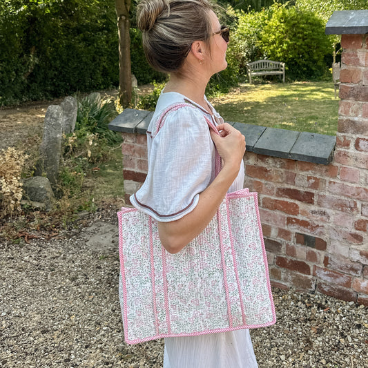 Faye Pink Tote Bag