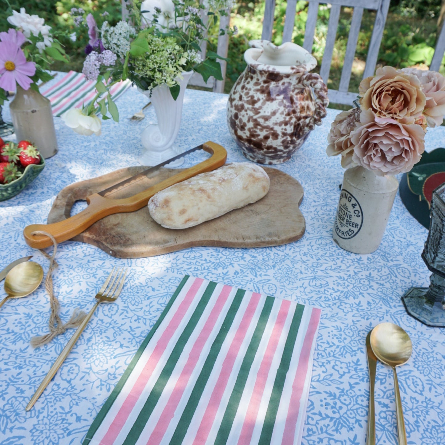 Hazel Blue Tablecloth