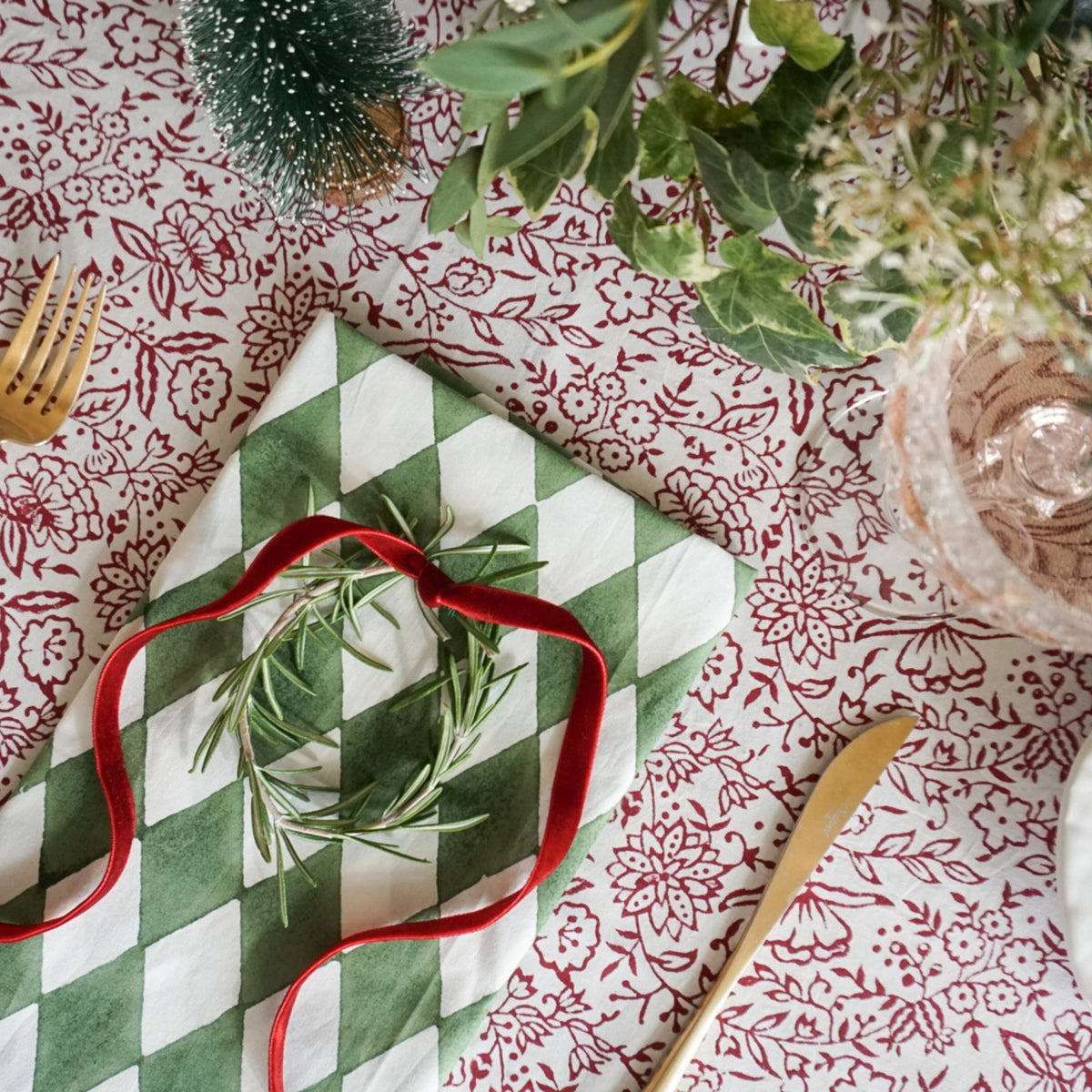 Harlequin Forest Green Napkins // Set of 4