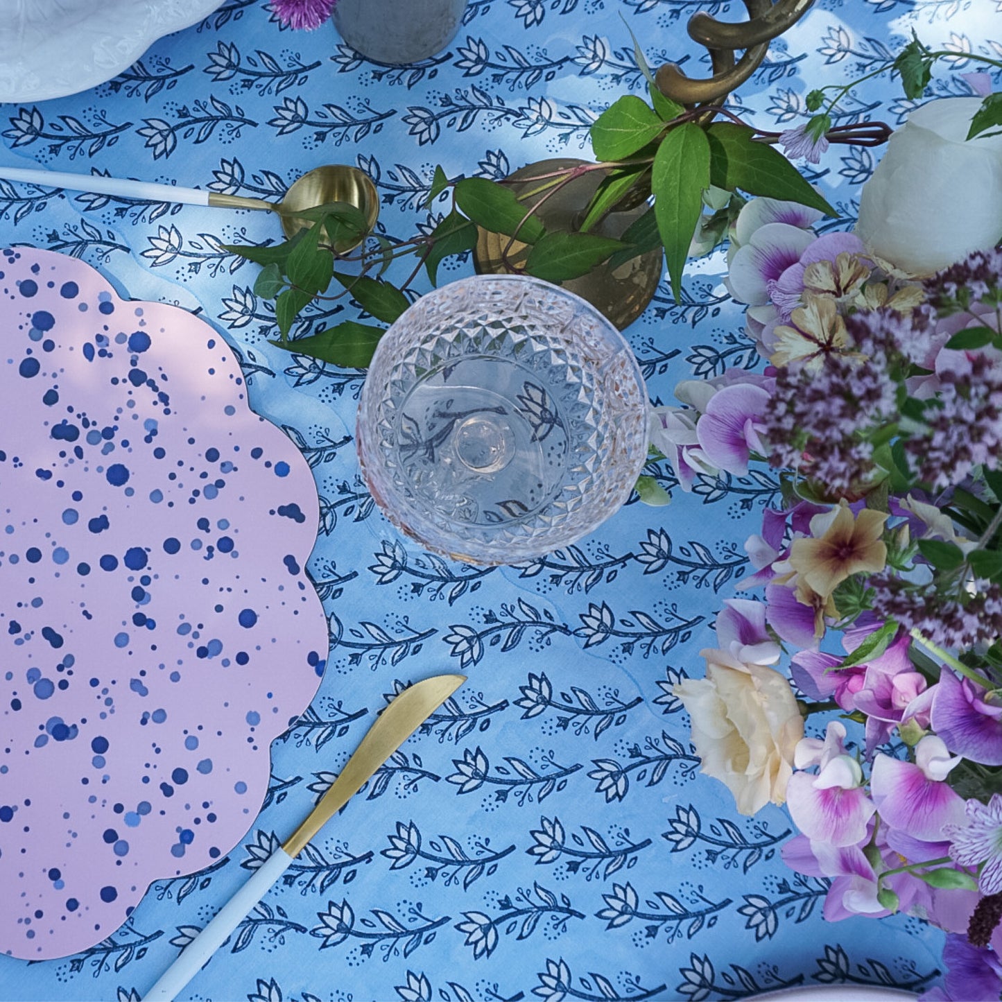 Elle Tablecloth in Blue