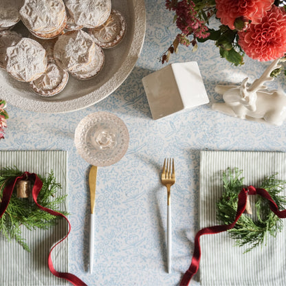 Green Stripe Napkins // Set of 4