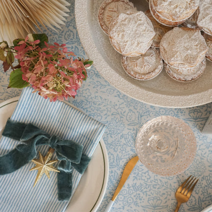 Blue Stripe Napkins // Set of 4