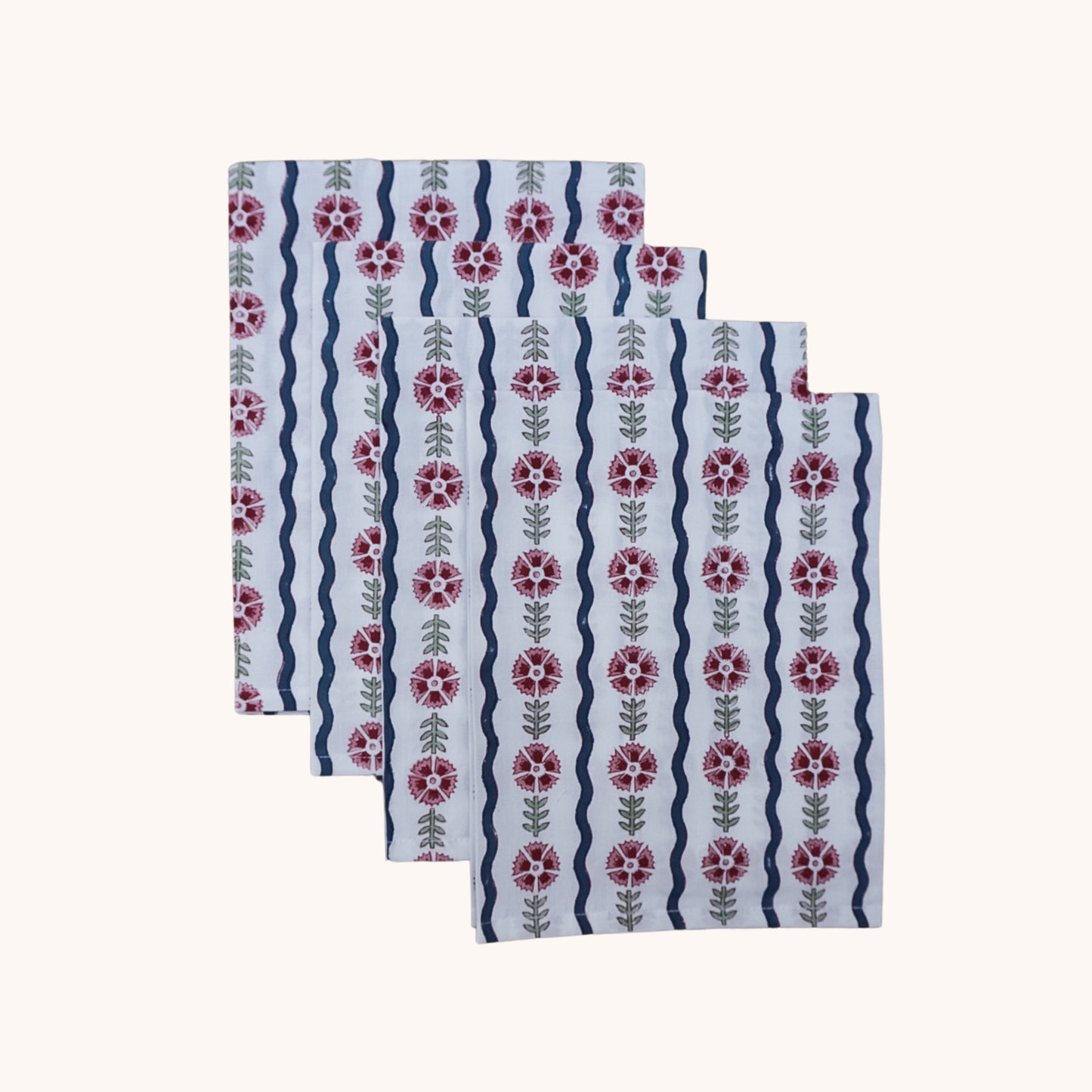 Thea Blue Wavy Napkins // Set of 4