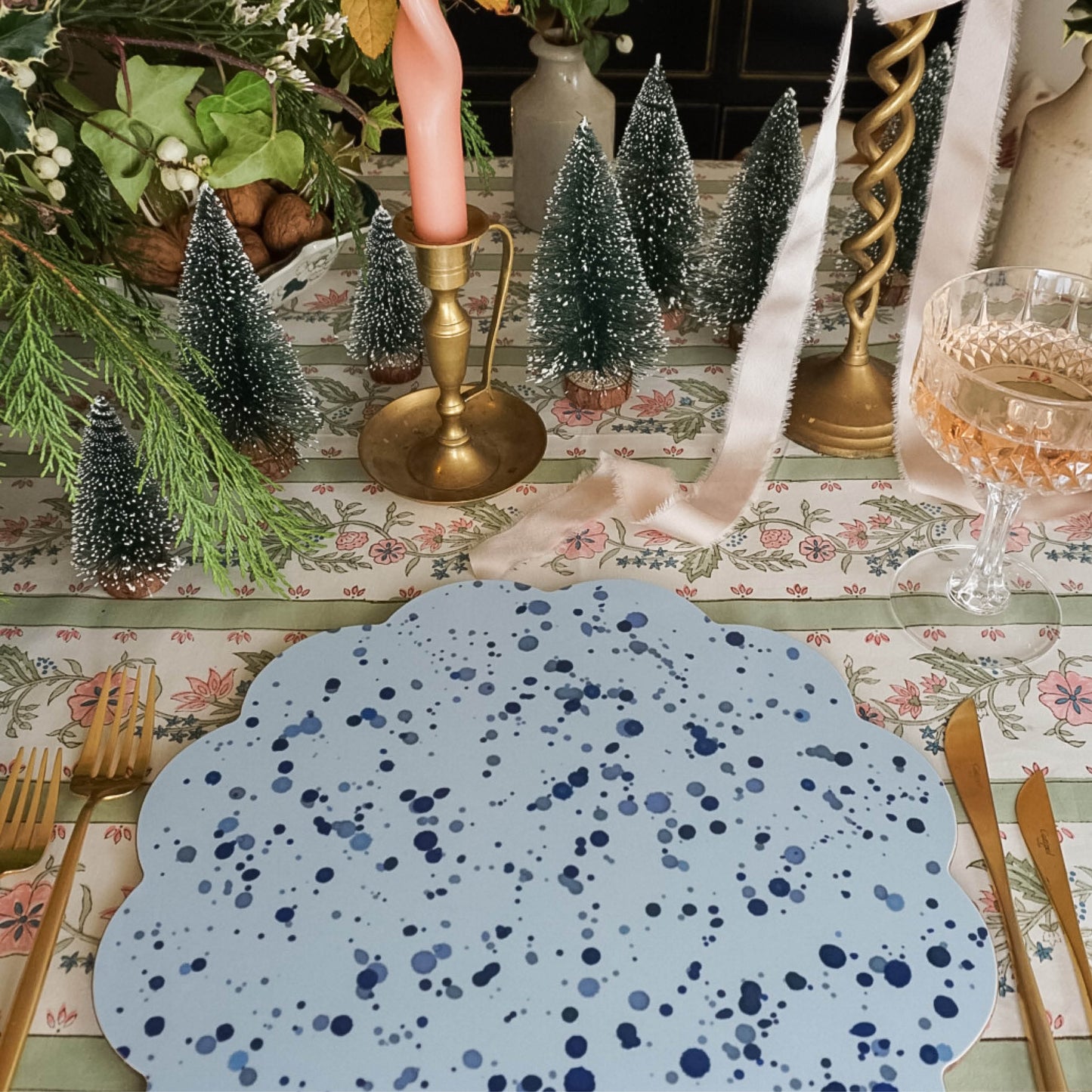 Blue Splatter Placemat