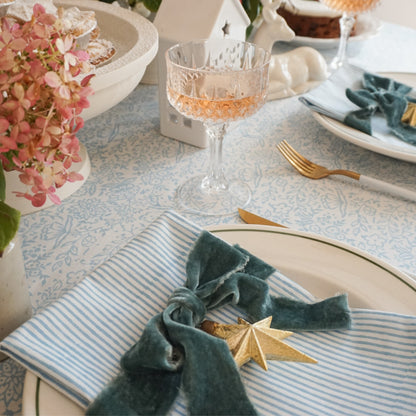 Blue Stripe Napkins // Set of 4