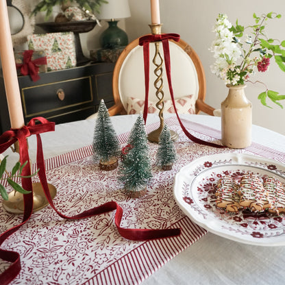 Hazel Table Runner in Burgundy