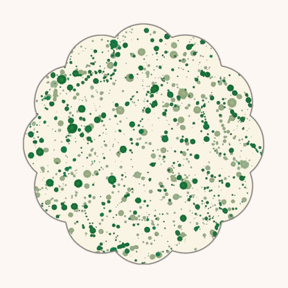 Green Splatter on Cream Placemat