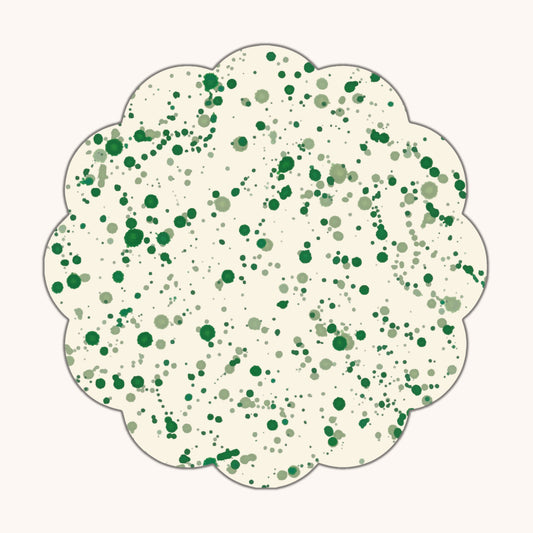 Green Splatter on Cream Placemat
