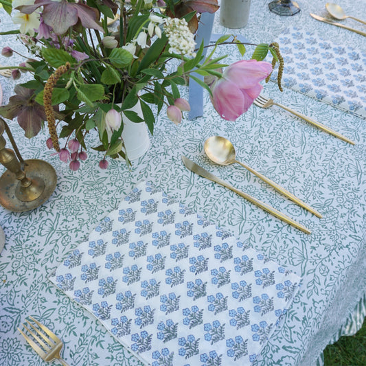 Fleur Napkins in Blue // Set of 4