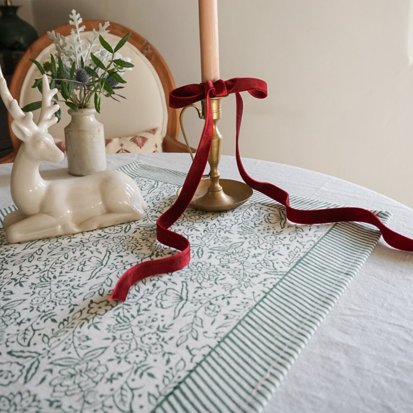 Hazel Table Runner in Green