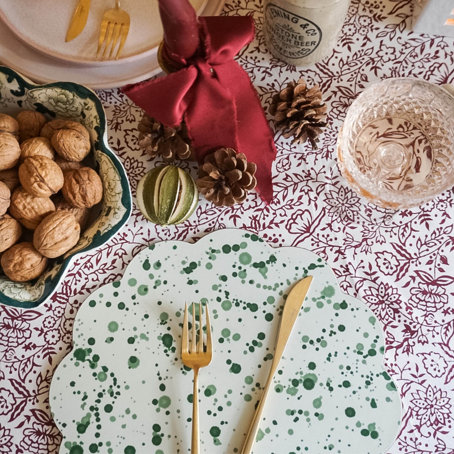 Green Splatter Placemat