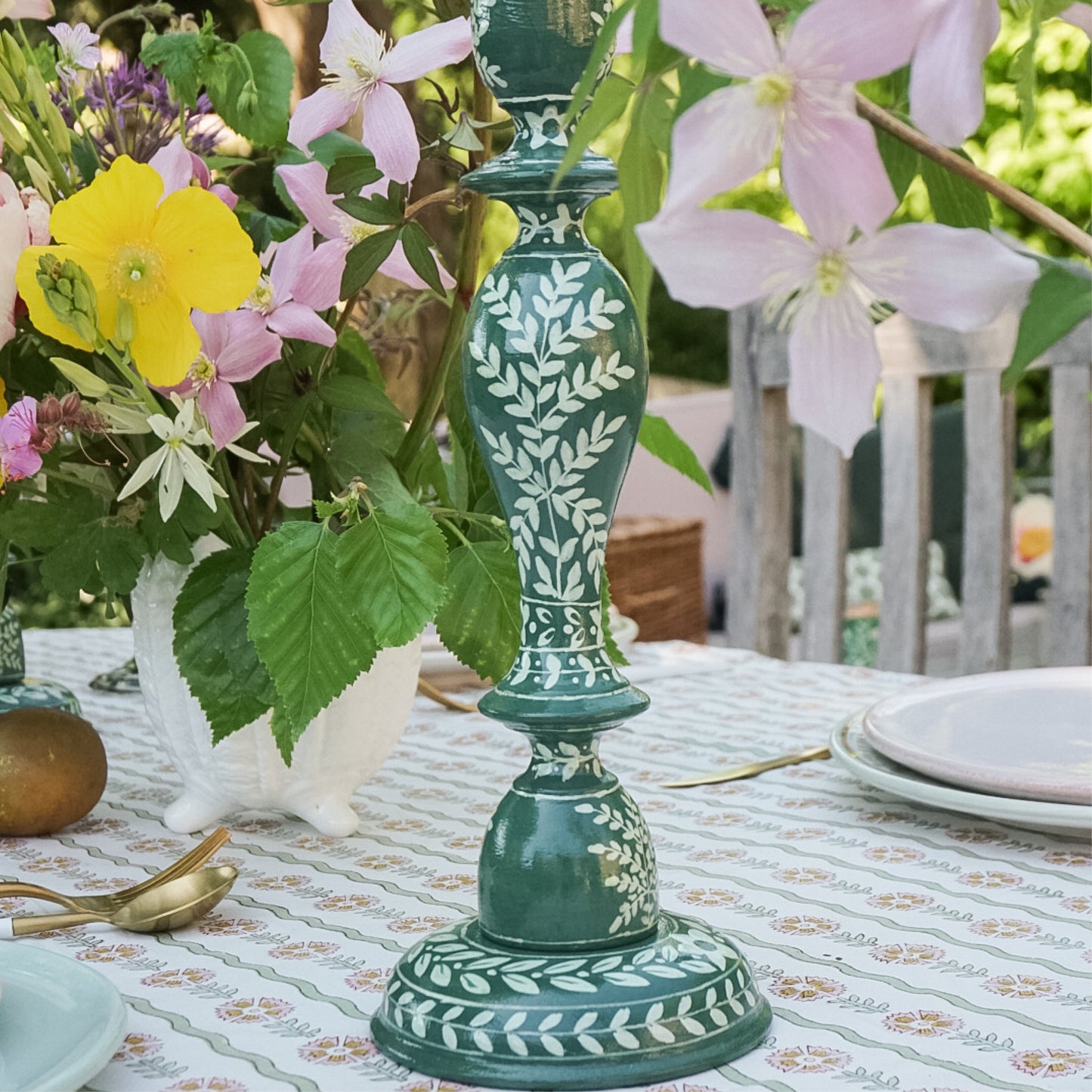 Hand Painted Candlestick