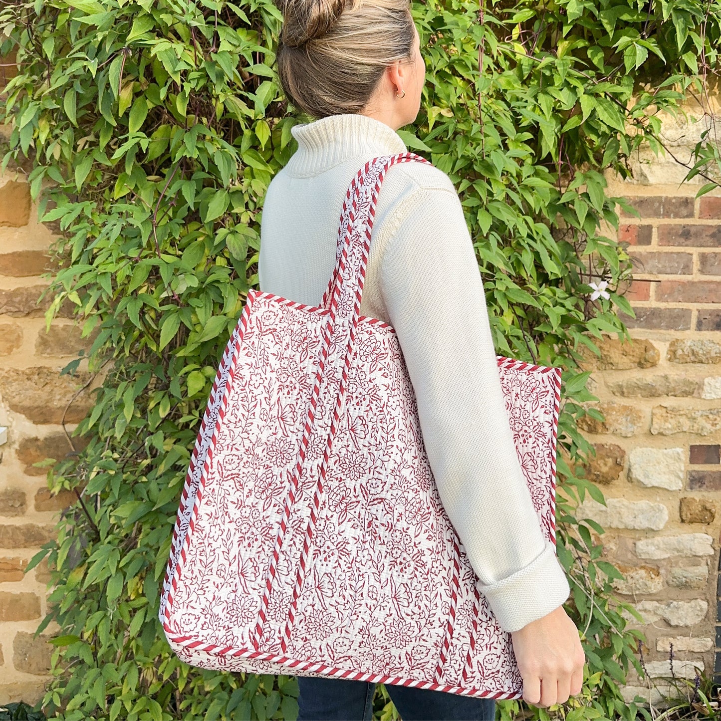 Burgundy Hazel Tote Bag